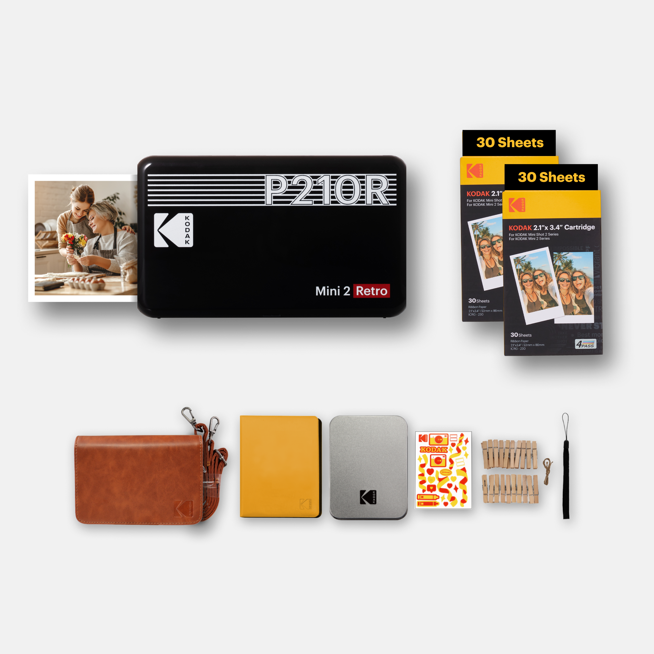 KODAK Mini 2 Retro P210R Gift Bundle